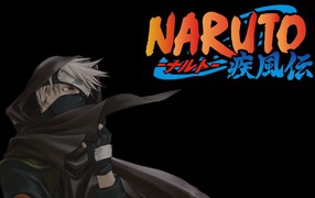 Какаши на черном фоне