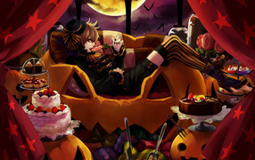 Девушка на Хеллоуин