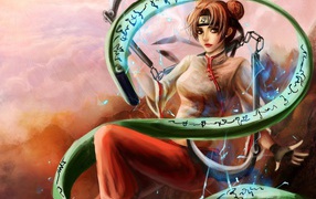 Девушка с чаками