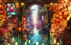 Девочки с горящими свечами