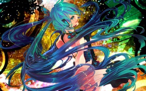 Девушка с голубыми волосами