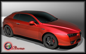 Автомобиль Alfa Romeo brera на дороге