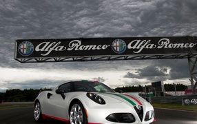 Красивый автомобиль Alfa Romeo 4c
