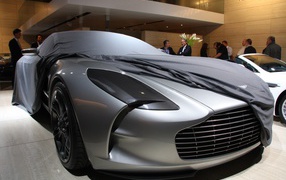 Silver Aston Martin one 77