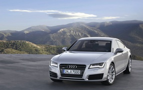Audi a7 car on the road 