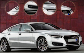 Красивый автомобиль Audi A8 2014 в Москве