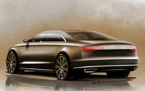 Новая машина Audi A8 2014
