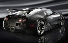 Черный Bugatti Veyron supersport 16.4