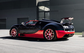 	   Black and red Bugatti