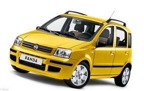 Test drive the car Fiat Panda
