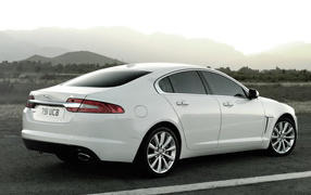 Белый Jaguar XF