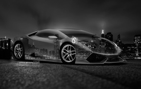 Красивый автомобиль Lamborghini Huracan в Москве