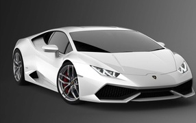 Автомобиль Lamborghini Huracan на дороге