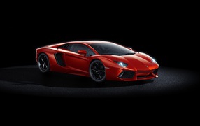 Красный Lamborghini aventador lp700