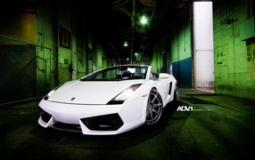 Белый Lamborghini gallardo spyder
