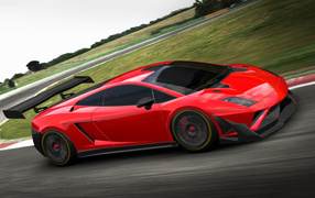 Test drive the car Lamborghini Avendator 2014 