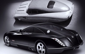 Красивый автомобиль Maybach  Exelero