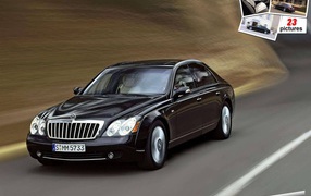 Car Maybach 57 on the road 
