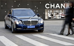 Car Maybach 62s on the road 