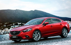 Mazda 6 car on the road 
