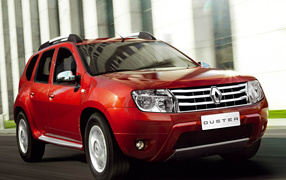 Renault Duster car on the road 