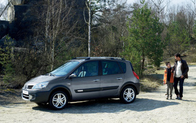 Renault Scenic car on the road 