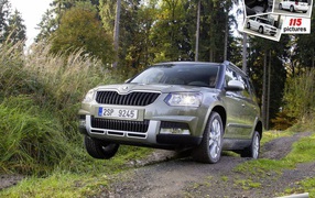 Красивый автомобиль Skoda Yeti 2014 в Москве