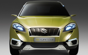 Автомобиль Suzuki S-Cross 2014 на дороге 
