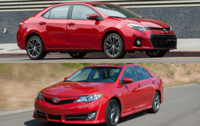 Красивый автомобиль Toyota Corolla 2014 в Москве