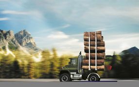 Автомобиль лесовоз