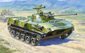 	   Russian amphibious tank