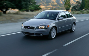 Car Volvo s40 on the road 