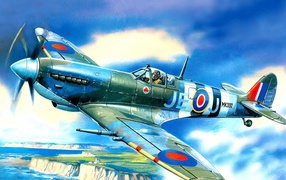 Самолет над заливом