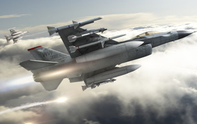 Ракеты на самолете Ф-16