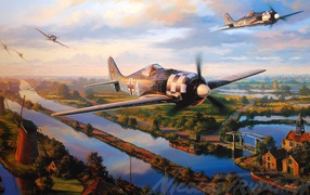 Немецкие самолеты в небе