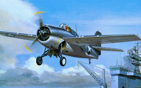 Взлет с авианосца 