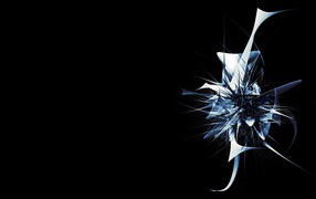 Абстрактная фигура на черных обоях