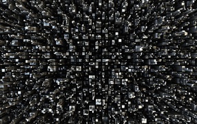 Черная абстракция на обоях