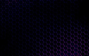 Черные обои с голубыми шестиугольниками