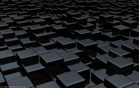 Black wallpaper with cubes