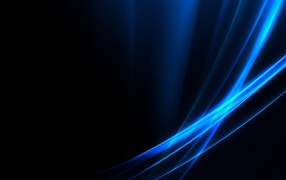 Голубые волны на черных обоях