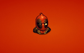 Дэдпул на красном фоне