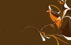 Рисунок на коричневом фоне