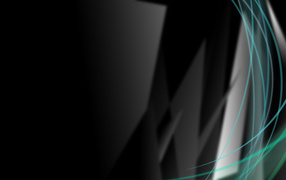 Волны света на черных обоях