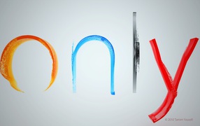 Надпись красками