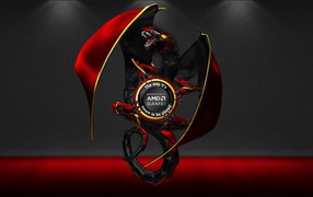 	  The company logo, AMD