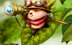 Зверек смотрит в подзорную трубу