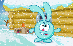 Снегопад в мультфильме Смешарики