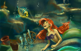 	   Cartoon Little Mermaid