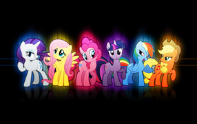 	   Colorful little ponies